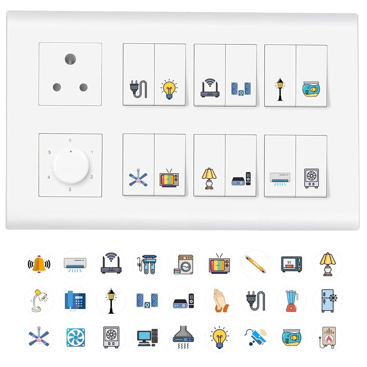 3D Premium Switch Stickers (298 Stickers) Pack of 2